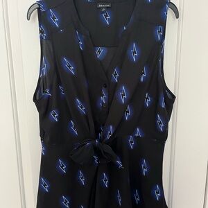 Torrid Black and Blue Lightning Bolt Top